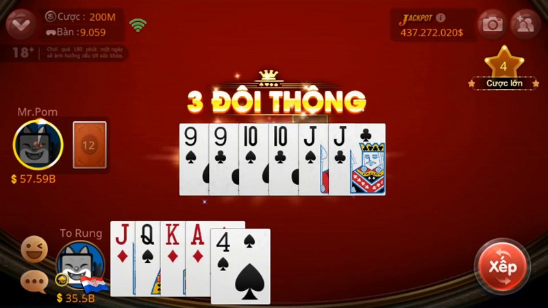 Đồ họa tiến lên zowin đẹp mắt